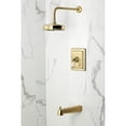 thumbnail image 2 of Kingston Brass KB5897PL Demure Single-Handle Pressure Balanced Tub and Shower Faucet, Brushed Brass, 2 of 7