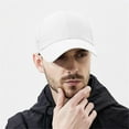 thumbnail image 2 of Gyexs Men Adjustable Snapback Baseball Cap Vented Performance Mesh Hat Lightweight Breathable Mesh Caps Quick Drying Sports Hats #White, 2 of 5