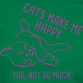thumbnail image 3 of CafePress - Cats Make Me Happy Women's Dark T Shirt - Women's Traditional Fit Dark T-Shirt, 3 of 4