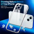 thumbnail image 5 of Crystal Clear Case for iPhone 15 Plus, [Not Yellowing] [Camera Protection] [Military Grade Drop Tested] Transparent Shockproof Protective Phone Case Soft Silicone Slim Cover, 6.7", Silver, 5 of 16