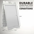 thumbnail image 3 of Jumbl A Frame Sandwich Board – 15.7 x 26” Display Sidewalk Sign with PVC Sign Protector (White), 3 of 7