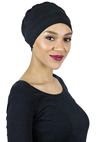Tropical Fuchsia Floral Print Hair Wrap Turban Hat Women's Organic Cotton Headwrap Wearable Art