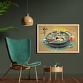 thumbnail image 2 of Korea Wall Art with Frame, Traditional South Korean Motifs Inside a Khimchi Hot Pot Tourist Attractions Cartoon, Printed Fabric Poster for Bathroom Living Room, 35" x 23", Multicolor, by Ambesonne, 2 of 2