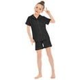 thumbnail image 2 of Kids Pjs Short Sleeve Button-Down Nightwear Kids Sleepwears for Girls 6-7 Years, 2 of 4