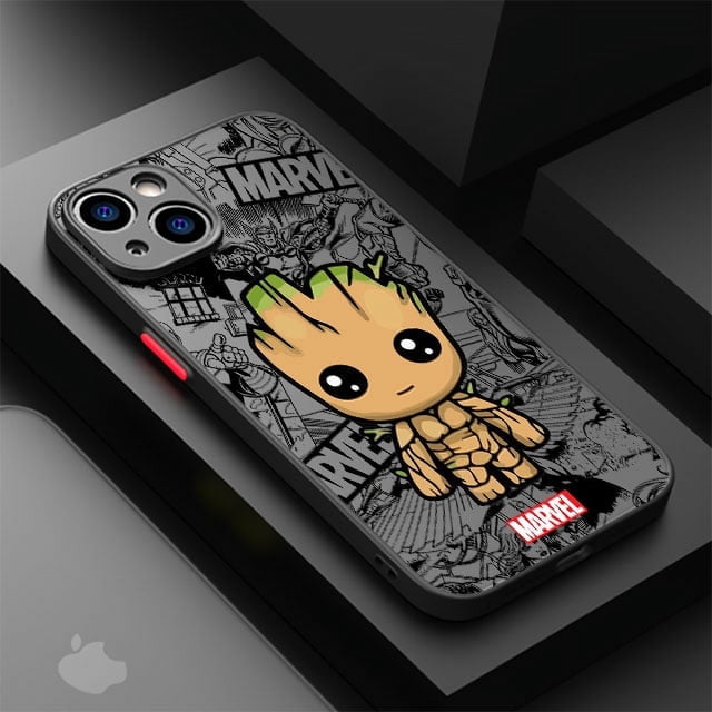 Cartoon Groot Spiderman Case for iPhone SE 12 Mini 13 Pro Max 14 Plus XS X 7 6S Plus 15 11 XR 8 Shockproof Armor Cover F01 for iPhone 11ProMax