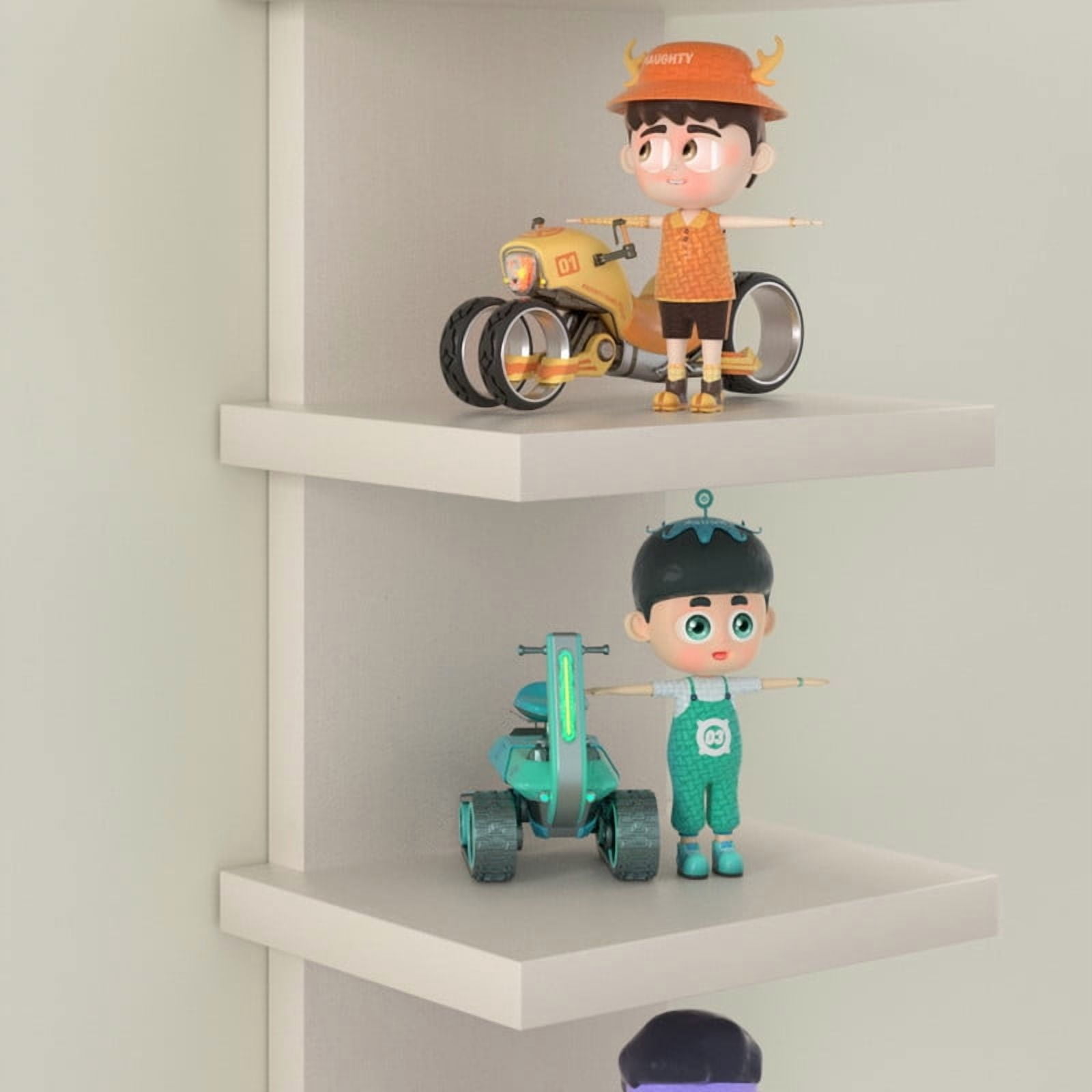 5 Tier Wall Shelf Unit,Bedroom Shelves, Multifunctional Display Floating Shelf, Bedroom and Home Decor Organizer