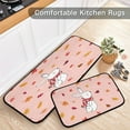 thumbnail image 5 of SKYSONIC Rabbit Autumn Leaves Kitchen Rugs 2 Pieces, Cute Bunny Fall Floor Mat Room Area Rug Washable Carpet Perfect for Living Room Bedroom Entryway, 5 of 7