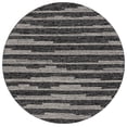 thumbnail image 2 of Safavieh Ebony Hallam Geometric Striped Area Rug, Black/Ivory, 6' x 6' Round, 2 of 10