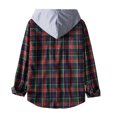 thumbnail image 3 of Men's Long Sleeve Hoodie Jacket Plaid Button Down Flannel Shirts, Mens Hooded Shirts Casual Lightweight Shirt Jackets, 3 of 5