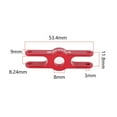 thumbnail image 3 of Abrazadera de clip de hélice plegable de metal de 5 mm/6 mm/8 mm, adaptador de hélices, eje roscado para RC 8MM Rojo, 3 of 7