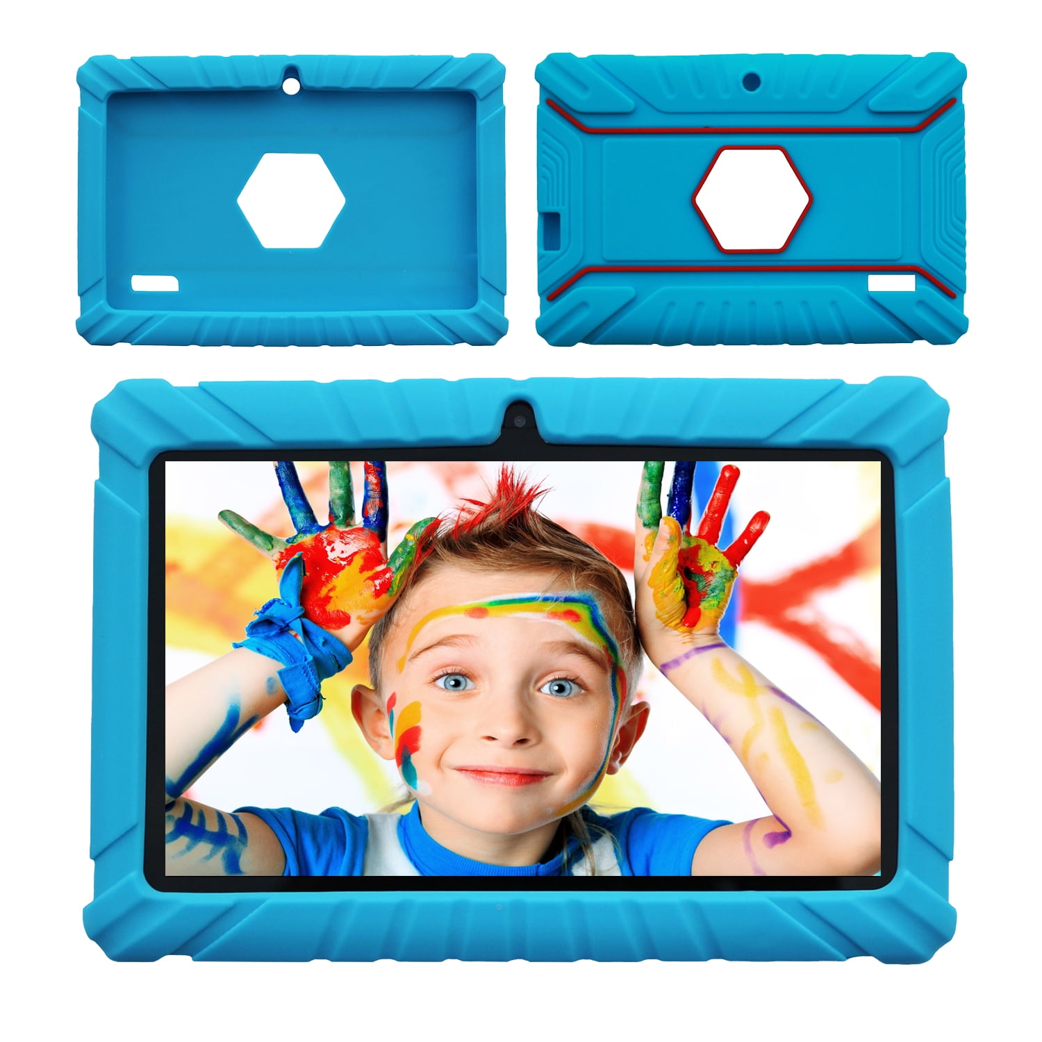 Contixo Defender Series Silicone 7 inch Android Tablet Cover Case (Blue)