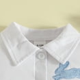 thumbnail image 6 of larppty Toddler Baby Boy Easter Outfit 2Pcs Infant Gentleman Clothes Short Sleeve Bunny T Shirt and Gingham Shorts Set (Blue, 3-4 Years), 6 of 6