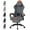 Gray&Orange, variant on Luxvie Cotton Fabric Gaming Chair with Footrest High Back Ergonomic Gamer Chair with Headrest and Massage Lumbar Cushion Racing Reclining Video Game Chair for Adults, Pink