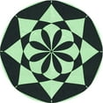 thumbnail image 1 of Ahgly Tapis Rond Lavable en Machine Intérieur Transitionnel Gris Ardoise Foncé Ou Vert Ardoise Foncé, 7 Pieds Rond, 1 of 7