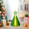 thumbnail image 4 of Luoshdecor Christmas Tree Tea Lights,Table Decoration,Spiral Xma Treee Star Candle for Halloween Christmas Party Wedding Gift 3.66 in, 4 of 6