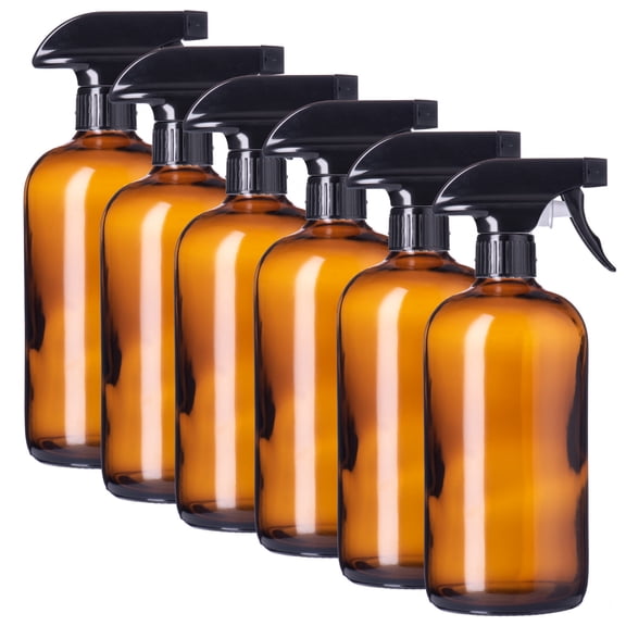 (6) 16oz Glass Bottle w/trigger sprayer