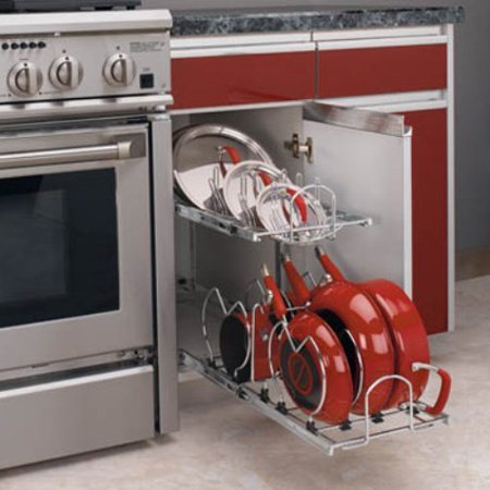 Rev-a-Shelf 5CW2-1222-CR 12 in. Two-Tier Cookware Organizer
