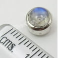 thumbnail image 3 of SilverStarJewel 925 Silver Rainbow Moonstone Lovely Stud Earrings 0.8CM, 3 of 3