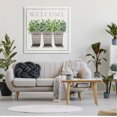 thumbnail image 2 of Stupell Industries Welcome Sign Cottage Theme Potted Plants Botanicals Canvas Wall Art, 36 x 36, Design by Elizabeth Tyndall, 2 of 5