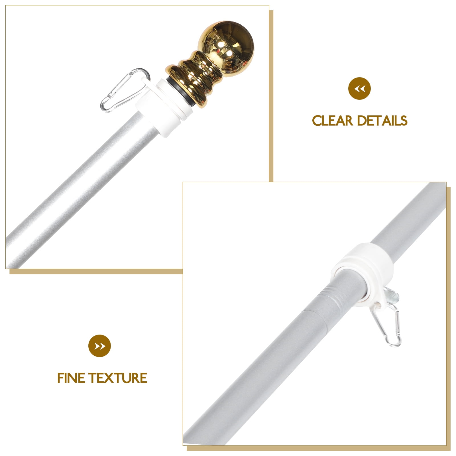 Baluue Rust-Resistant Stainless Steel Flagpole for Home Use with Easy and Quick Installation