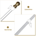 thumbnail image 4 of 1Pcs Rotating Flagpole For Residential Users With Windproof Feature In Silver Gray And Gold Tip 19.2X0.4X0.4In, 4 of 5