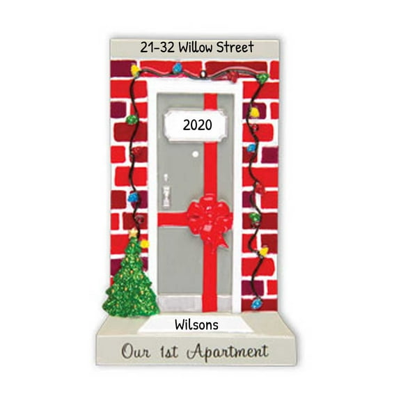 Personalized 1st Apartment Ornament 2024 - First Christmas in New Home House Warming Gifts .25lbs