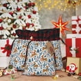 thumbnail image 6 of Gaeub winter Scarf deer Print Christmas Gift Bag with Drawstrings,Drawstring Gift Bag for Xmas,Christmas Linen Bag,Gift Wrapping Bags for Presents Party -Black, 6 of 8