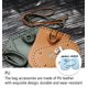 thumbnail image 3 of Minnieouse Bolso impermeable hecho a mano Base inferior superficie antideslizante bolso correa de hombro hebilla de Metal estable bolsa que hace piezas Mochilas Azul claro Minnieouse AP011844-01, 3 of 6