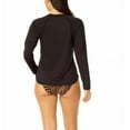 thumbnail image 3 of Hurley Ladies' Long Sleeve Rash Guard Shirt Swim Suit Top UPF 50+, Black Small, 3 of 3