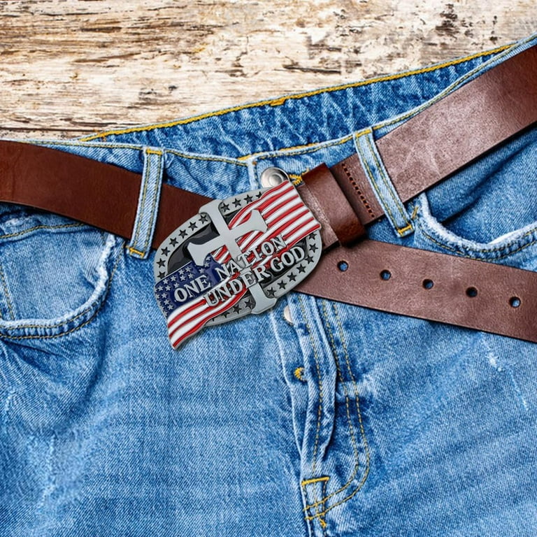 American Flag Belt Buckles Western Cowboy Belt Buckle Vintage