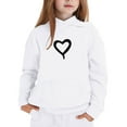 thumbnail image 4 of WERYOUNG Girls Hoodies Sweatshirts Valentine's Day Heart Print Long Sleeve Hooded Sweatshirt Kids Pullover Hoodie Pocket Casual Wear 5-6 Years, 4 of 4