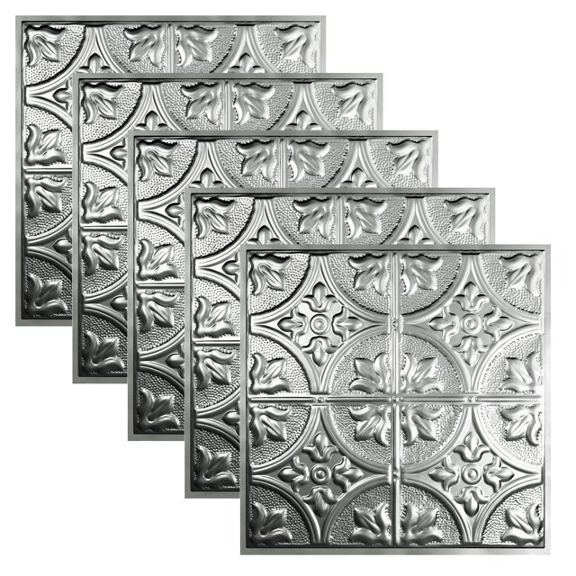 Great Lakes Tin Jamestown Unfinished 2ft x 2ft Lay In Ceiling Tiles (5 Pack)