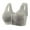 Gray, variant on CFLVAEK Front Close Bras for Senior Women Plus Size Wireless Lifting Bra Breathable Full Coverage Push Up Senior Ladies Bralettes White S