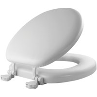 Mayfair Lift off Round Cushioned Vinyl Soft Toilet Seat in White