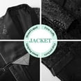 thumbnail image 3 of Floral 3 Piece Tuxedos Suits for Men Jacquard Tailored Fit Bow Tie Suits One Button Jacket Pants Party Prom Set, 3 of 5