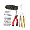 thumbnail image 2 of Kit de herramientas para extensiones de cabello con 500 anillos de silicona para peluquería. Color 4, 2 of 9