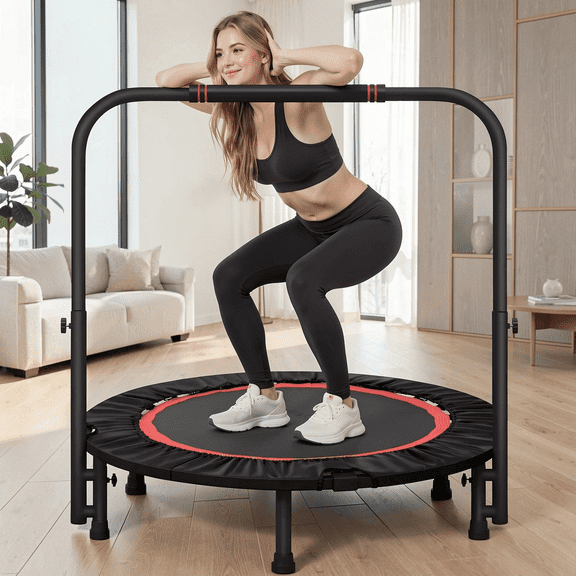 Airfind 40 Inch Mini Trampoline for Adults, 450LBS Foldable Fitness Rebounder