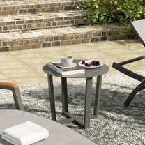 Ulax Furniture Outdoor Aluminum Round Side Table