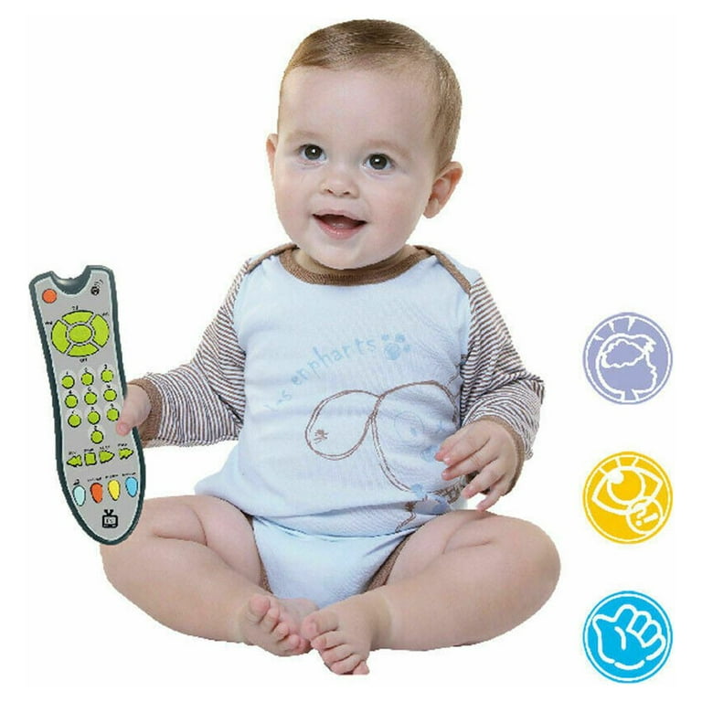Kids Musical TV Remote Control Toy with Light and Sound, Pawst Early Education Baby Learning Remote Toy for 6-36 Months Toddlers Boys or Girls, Size