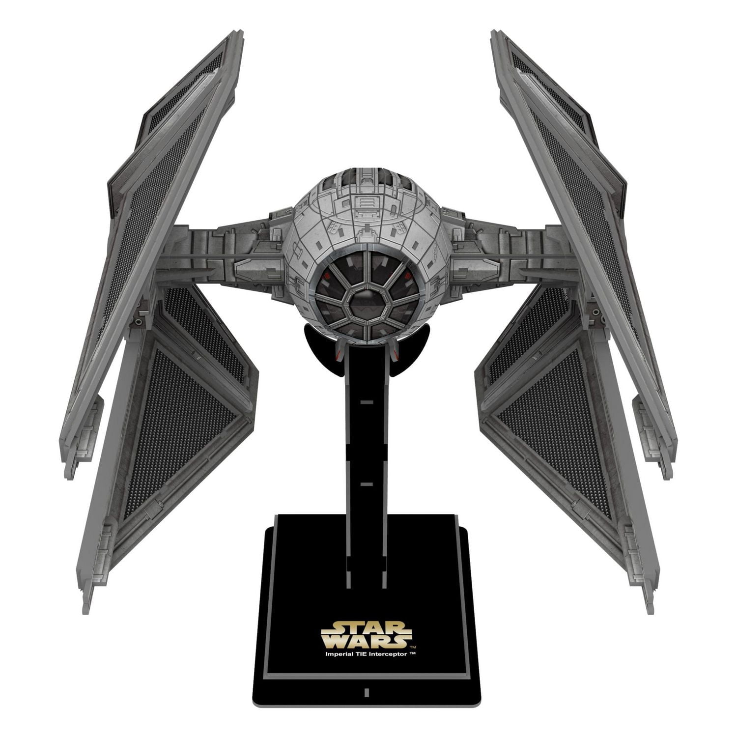 4D Build, Star Wars Imperial TIE Interceptor, Maquette 3D en papier, 129 pièces, pour adolescents et adultes, à partir de 10 ans