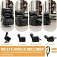 thumbnail image 6 of Electric Power Lift Recliner Chairs with Massage and Heat for Elderly, Overstuffed Wide Ergonomic Lounge Chair Classic Single Sofa for Living Room with 2 Remote Control/USB Ports(Black), 6 of 8