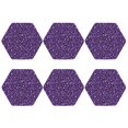 thumbnail image 2 of Fuzoiu Purple Leopard Print Leather Coasters Set,Drink Coasters Set of 6,for Tabletop Protection, Durable PVC Coasters,Home Décor and Housewarming Gift,Hexagon, 2 of 7