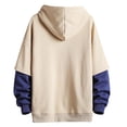 thumbnail image 4 of Fesfesfes Men's Hooded Long Sleeve Patchwork Pullover Hooded Top Blouse Clothes Sale, 4 of 4