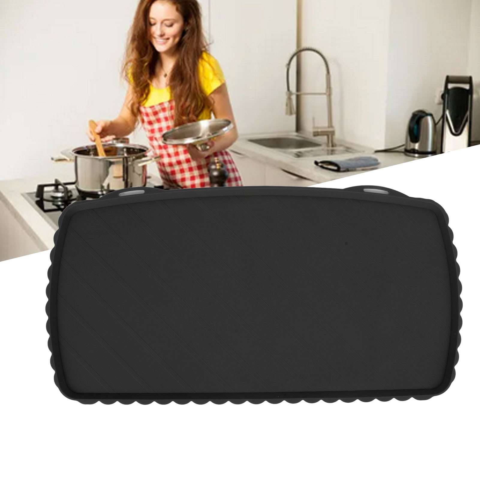 Silicone Griddle Mat, Food Grade Silicone Heat Resistant Griddle Cover Mat Non Stick Easy to Clean Full Wrap Around Silicone Griddle Cover for Electric Skillet, Baking Tray