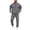 #0060-Dark Gray, variant on Qiyinn Men's Comfortable Sweatshirt Crew Neck Long Sleeve Loose 2-Piece Set Solid Color Casual Daily Wear