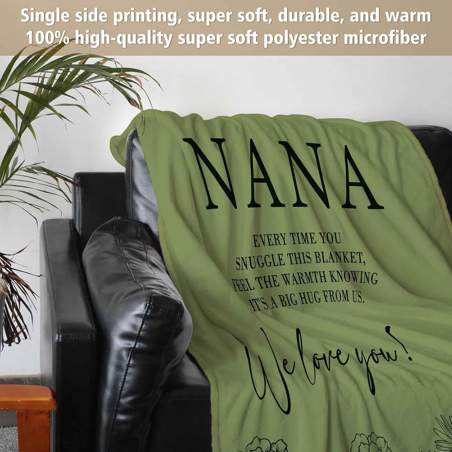 Nana Gifts, Gifts for Nana Blanket, Nana Birthday Gift from Grandkids, to My Nana Grandma Throw Blanket