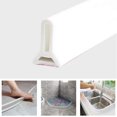 thumbnail image 1 of Cinta de silicona impermeable plegable, tapón de presa de agua de umbral de ducha, tapón de flujo de agua de sello de piso de ba?o (blanco, 50 cm) ZefeiWu 8390614323988, 1 of 1