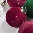 thumbnail image 2 of Billuyoard Terciopelo de plástico para una decoración exquisita, flocado, irrompible, decorativo, para bolas de adornos navideños. Kits de decoración para fiestas vino tinto, 2 of 5