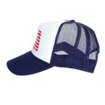 thumbnail image 3 of American Flag Patriotic USA Classic 5 Panel Mesh Snap Back Trucker Hat USA Blue, 3 of 4