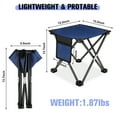 thumbnail image 2 of HEQUSIGNS 2PCS Folding Camping Stool, Portable Outdoor Camping Chair with Storage Bag, Lightweight 450 LB Bearing Capacity Chair for Adult Fishing Hiking Gardening, 2 of 7